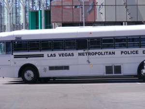 Las Vegas Metropolitan Police Bus at the Clark County Detention Center